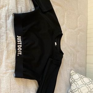 black nike athletic shirt